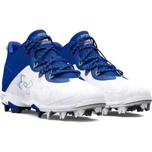 Under Armour Mens Harper 8 Mid RM Baseball Cleats US 7.5 Blue Athletic EUC